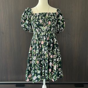3/$12 Midi Green Floral Dress
